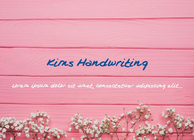 Kims Handwriting example